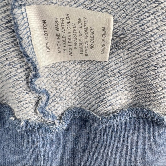 LOVE YAYA Dusty Blue Colorful Embroidered long sleeve Zip Up Hoodie Top 2 Medium - Picture 5 of 9